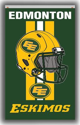 Edmonton Eskimos Football Team Memorable Flag 3x5ft Helmet Fan Banner