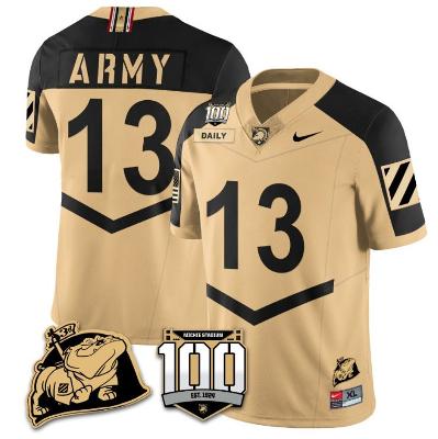 Bryson Daily Jersey #13 Army Black Knights Men Football Stitched Gold