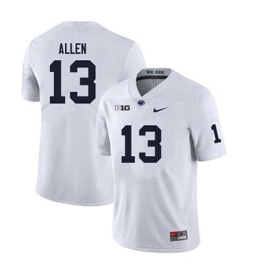 Penn State Kaytron Allen Jersey #13 College Football Game White With Name
