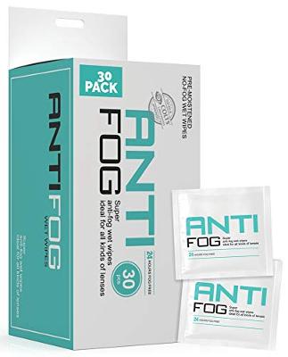OPTIPAK Anti-Fog Pre-moistened Wipes for Glasses, Binoculars, Face Shields, Ski