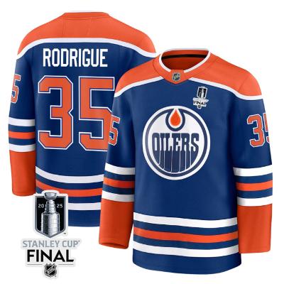 Olivier Rodrigue 35 Edmonton Oilers 2025 STANLEY CUP Final Patch Home Men Jersey