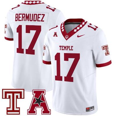 JoJo Bermudez Jersey #17 Temple Owls 2025 Vapor Limited Stitched White