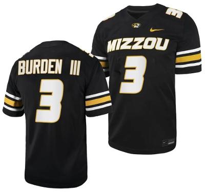Men's Missouri Tigers #3 Luther Burden Jersey NCAA College 2023 Black