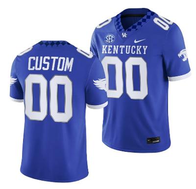 Custom Kentucky Wildcats Jersey Name and Number NCAA Football Game Home Blue
