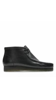 Clarks Originals Wallabee Boot Men's Black Leather 26103666
