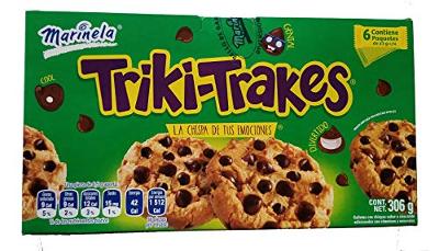 Marinela Triki Trakes. Irresistible Mexican Cholocate Chip Cookies, 1 box (6 ind
