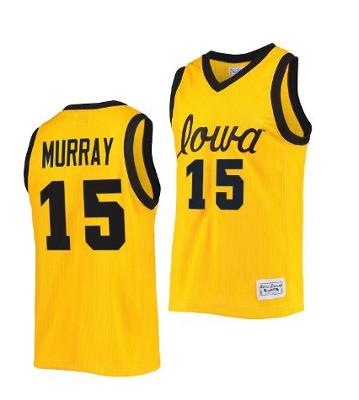 Keegan Murray Jersey Iowa Hawkeyes College Basketball Classic Gold #15