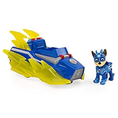 Paw Patrol, Mighty Pups Charged Up Chase's Deluxe Vehicle with Lights and Sounds