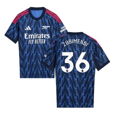 Martin Zubimendi #36 Arsenal 2025-26 Away Men Jersey  Blue