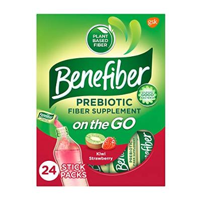 Benefiber On the Go Prebiotic Fiber Supplement Powder for Digestive Health, Dail