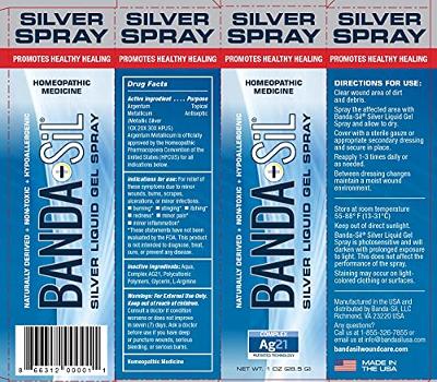 Banda-Sil Silver Liquid Gel Spray, 1oz