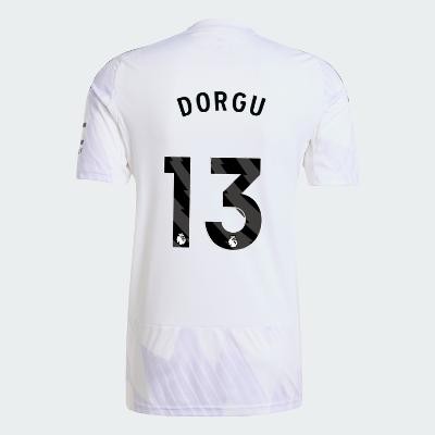 Manchester United 2025-26 Away DORGU 13 Match Jersey  White