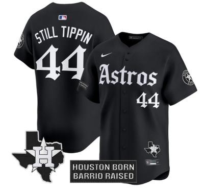 Still Tippin Jersey #44 Houston Astros Gothic Edition Vapor Premier Limited 