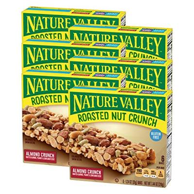 Nature Valley Granola Bars, Roasted Nut Crunch, Almond Crunch, (Each 6 Count of