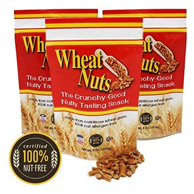 Wheat Nuts, 100% Nut Free Snack, Peanut Allergy Safe, No cholesterol, Crunchy Go
