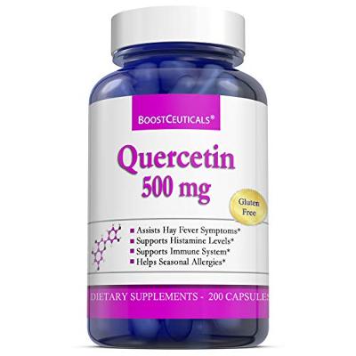 Quercetin 500mg 200 Capsules Vegan No Stearates No Additives Natural Quercetine