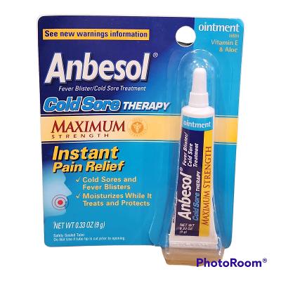 Anbesol Cold Sore Therapy Ointment Maximum Strength 0.33oz Ex05/22 DISCONTINUED 