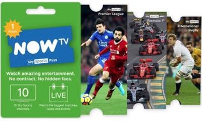 NOW TV 1 WEEK SKY SPORTS PASS -Pass sent via email-