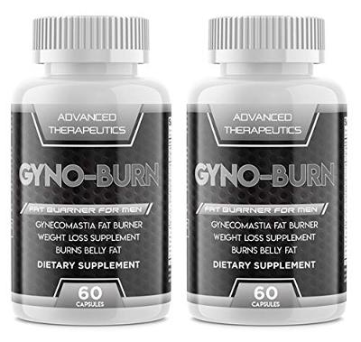 Two Pack Gyno Burn Pills Male Chest Fat Burner Reduces Breast Fat and Eliminates