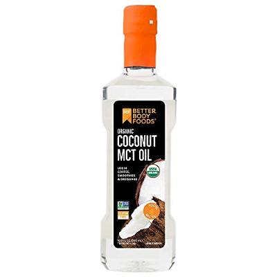 BetterBody Foods' Organic Coconut 100% MCT Oil - Keto-Friendly - C8 & C10 - Glut