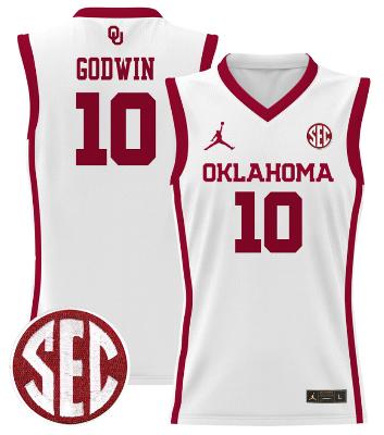 Sam Godwin Jersey #10 Oklahoma Sooners 2024 Lightweight Basketball White