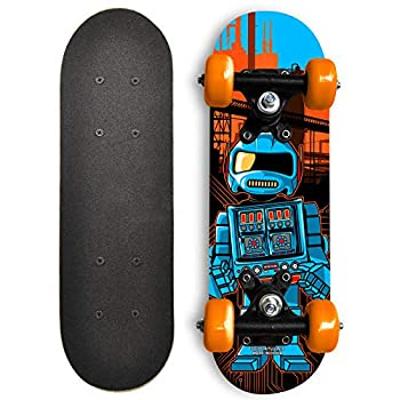 Rude Boyz 17 Inch Mini Wooden Cruiser Graphic Beginner Kids Skateboard