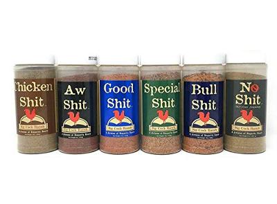 Big Cock Ranch Big 6 Sampler (Pack of 6 Seasonings with 1 each of Bull, Special,