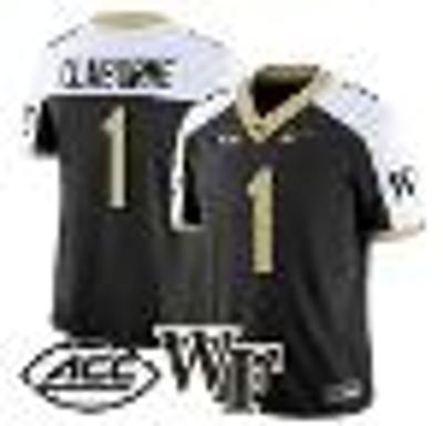 Men's Demond Claiborne #1 Wake Forest Demon Deacons Football Jersey All Stitched