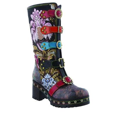 L'Artiste Brazen Boots by Spring Step Shoes Women's Black Multi