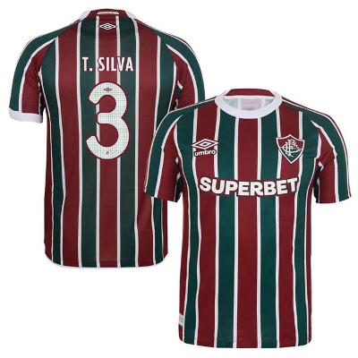 Fluminense Thiago Silva 3 Home 2025-26 Jersey  Red Green