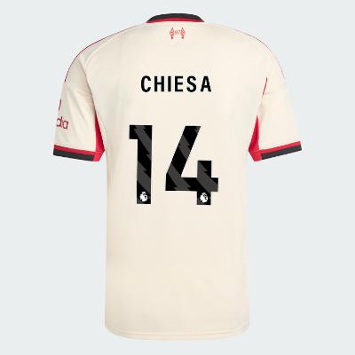 Liverpool 2025-26 CHIESA 14 Away Jersey  Cream