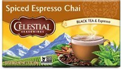 Celestial Seasonings Spiced Espresso Chai Tea, Single Box