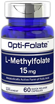 L Methylfolate 15mg | 60 Capsules | Max Potency | Optimized and Activated | Non-