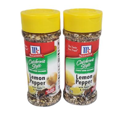 2 McCormick California Style Lemon Pepper Garlic Onion Expired 