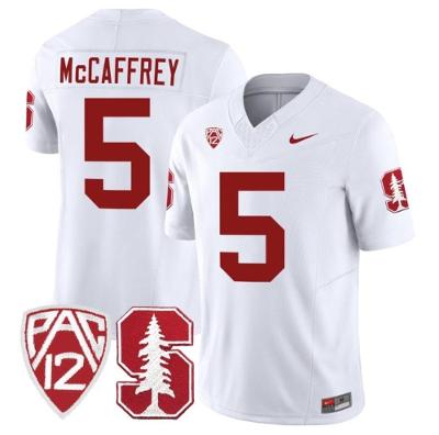 Men's Christian McCaffrey Jersey #5 Standford Cardinal Jersey CollegeWhite