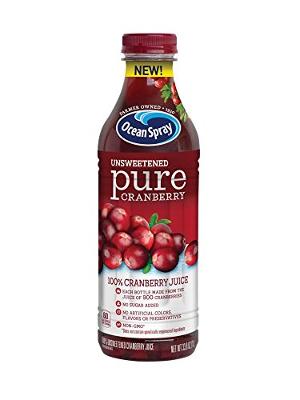 Ocean Spray Juice, Unsweetened Pure Cranberry, 33 Ounce (Pack of 8)