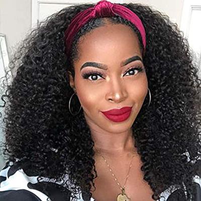 Headband wig Human Hair Headband Wigs for Black Women Brazilian Virgin Human Hai