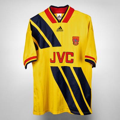 Ian Wright 8 Arsenal 1993-1994 Away Retro Jersey  Men Yellow