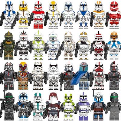 32pcs Star Wars Bad Batch Clone Troopers Captain Grey & Commander Minifigures
