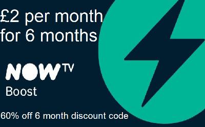 NOW TV BOOST (HD) 2 POUNDS PER MONTH FOR 6 MONTHS DISCOUNT CODE EMAIL DELIVERY