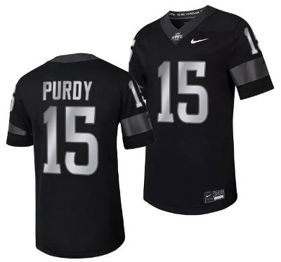 Men's Iowa State Cyclones Brock Purdy Jersey Alternate College Football Black #