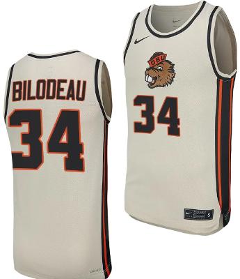 Men's Tyler Bilodeau Jersey 34 Oregon State Beavers Basketball Replica uniform 