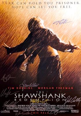 THE SHAWSHANK REDEMPTION MOVIE Poster Signed by 10 cast with COA, AUTHENTIC