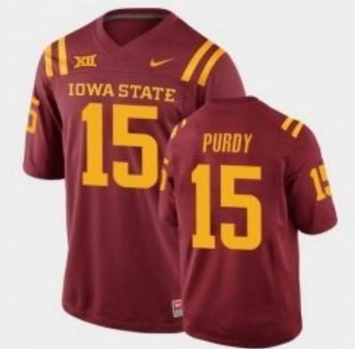 Men's Iowa State Cyclones Brock Purdy #15 College Football All Stitched Jersey