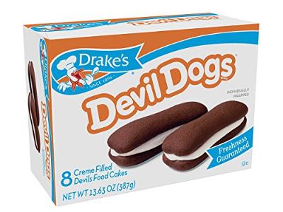 Drake's Cakes Devil Dogs - 16 Pack (be aware: shelf life 2 to 3 weeks)