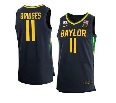 Men's #11 Jalen Bridges Jersey Baylor Bears College Basketball Jerseys Black