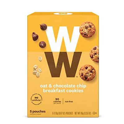 WW Oat & Chocolate Chip Breakfast Cookies - 3 SmartPoints, Nut Free - 1 Box (5 C