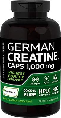 Creapure German Creatine 1000 Mg - 300 Capsules - Pills Contain Only Pure Creapu