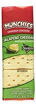 Munchies Jalapeno Cheddar Sandwich Crackers, 1.38 oz, 8 count