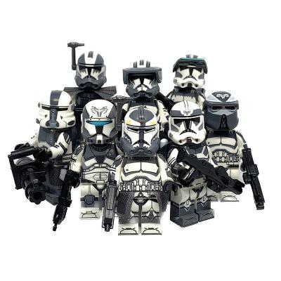 Star Wars Wolfpack AT-RT Gunner & Commander Wolffe 8 Minifigures Lot